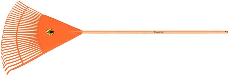 Vassoura Plástica Tramontina Laranja Com 30 Dentes E Cabo De Madeira 120cm Vassoura Plástica Tramontina Laranja Com 30 Dentes E Cabo De Madeira 120cm
