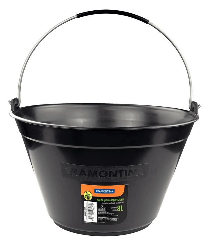 Balde Para Argamassa Tramontina Plástico 8 Litros Balde Para Argamassa Tramontina Plástico 8 Litros