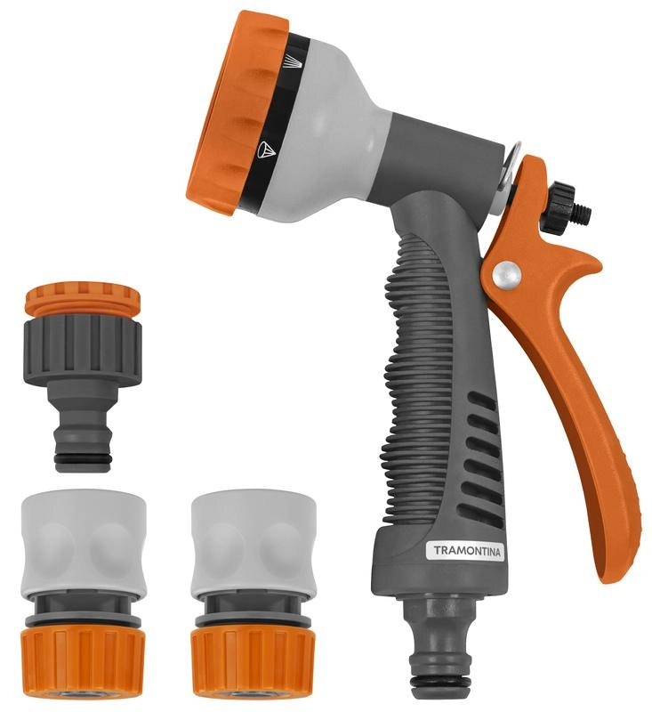 Conjunto Irrigação Tramontina Com Engates Rápidos E Hidropistola 4 Peças Conjunto Irrigação Tramontina Com Engates Rápidos E Hidropistola 4 Peças