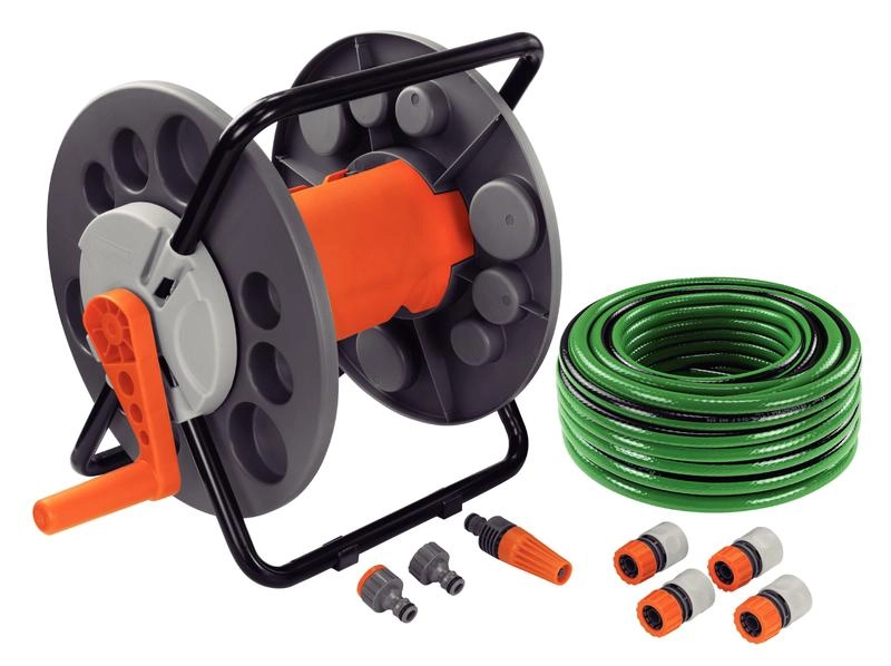 Conjunto Para Irrigação Tramontina Com Enrolador De Mangueira 9 Peças Conjunto Para Irrigação Tramontina Com Enrolador De Mangueira 9 Peças
