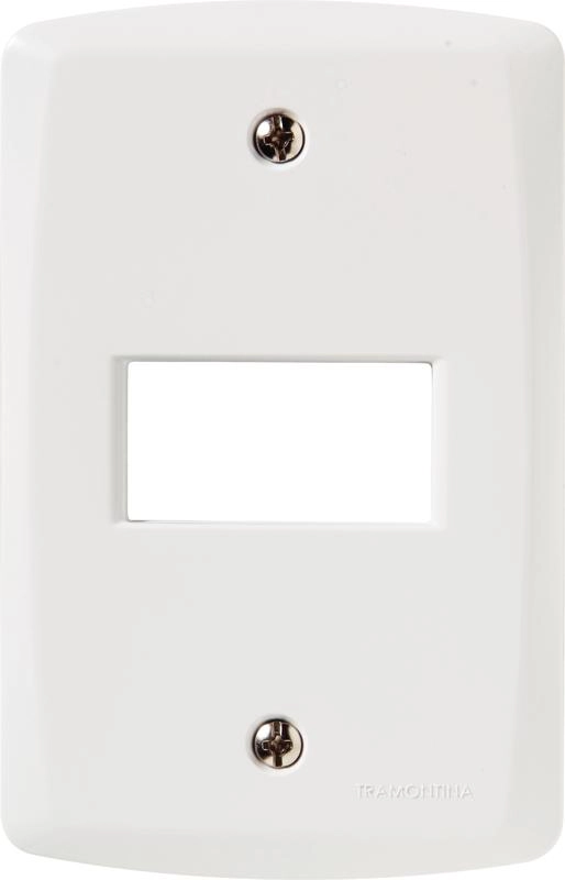 Placa Tramontina Horizontal 1 Posto 4x2 Lux² Branca