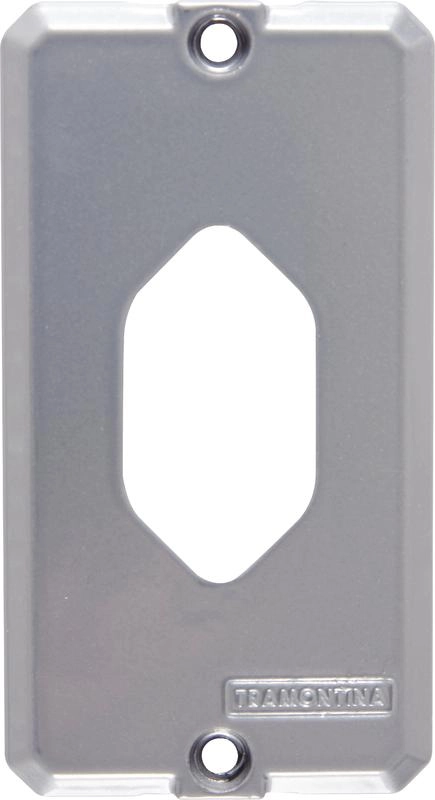 Tampa Para Condulete Tramontina 1/2" E 3/4" Com 1 Posto Tomada Vertical