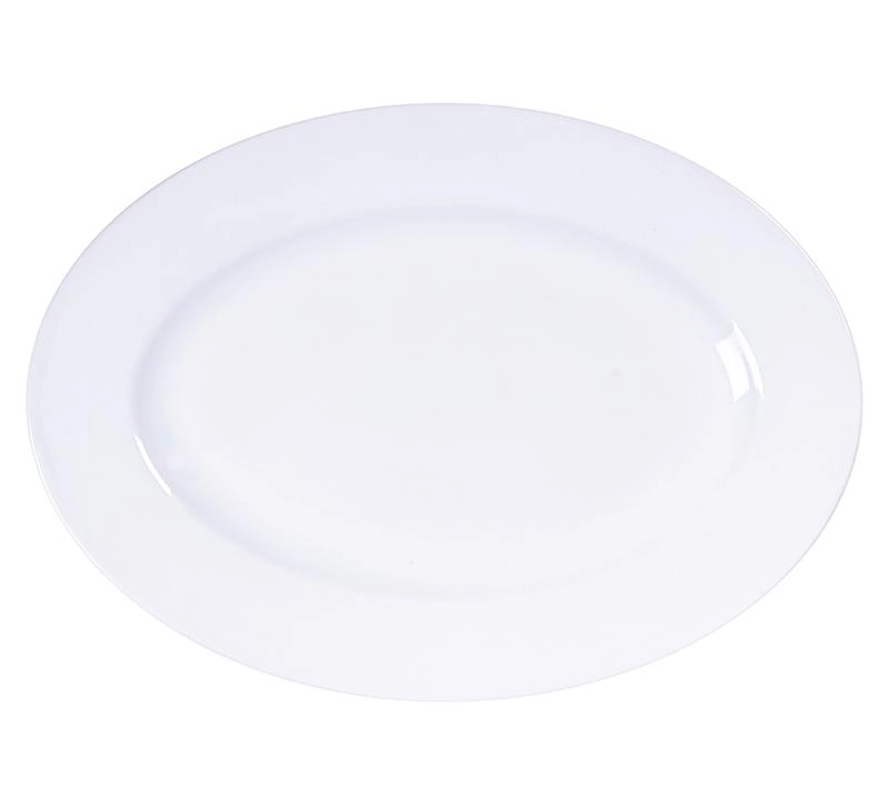 Travessa Oval Tramontina Maria Augusta Em Porcelana Branca 40x29cm Travessa Oval Tramontina Maria Augusta Em Porcelana Branca 40x29cm
