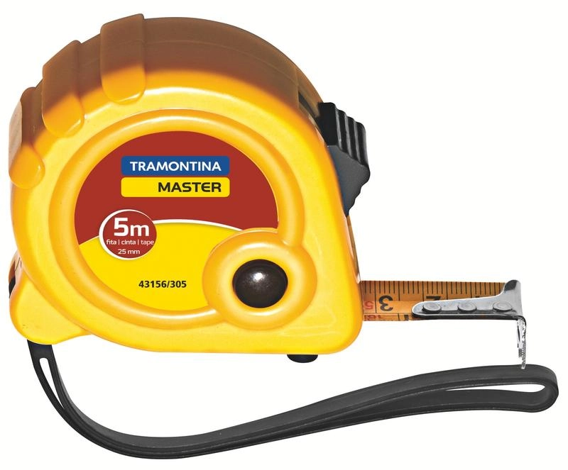 Trena Tramontina Master 5 Metros Com Fita De Aço E Corpo Em ABS Com Freio Duplo Trena Tramontina Master 5 Metros Com Fita De Aço E Corpo Em ABS Com Freio Duplo