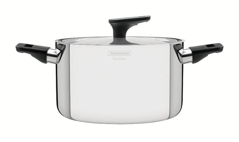 Caçarola Tramontina Grano Baquelite Funda Aço Inox 20cm Caçarola Tramontina Grano Baquelite Funda Aço Inox 20cm