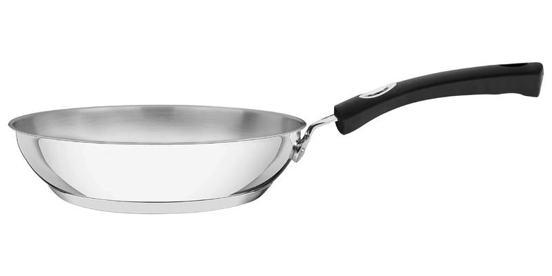 Frigideira Rasa Tramontina Em Aço Inox Com Fundo Triplo E Cabo De Silicone Solar Silicone 28cm Frigideira Rasa Tramontina Em Aço Inox Com Fundo Triplo E Cabo De Silicone Solar Silicone 28cm