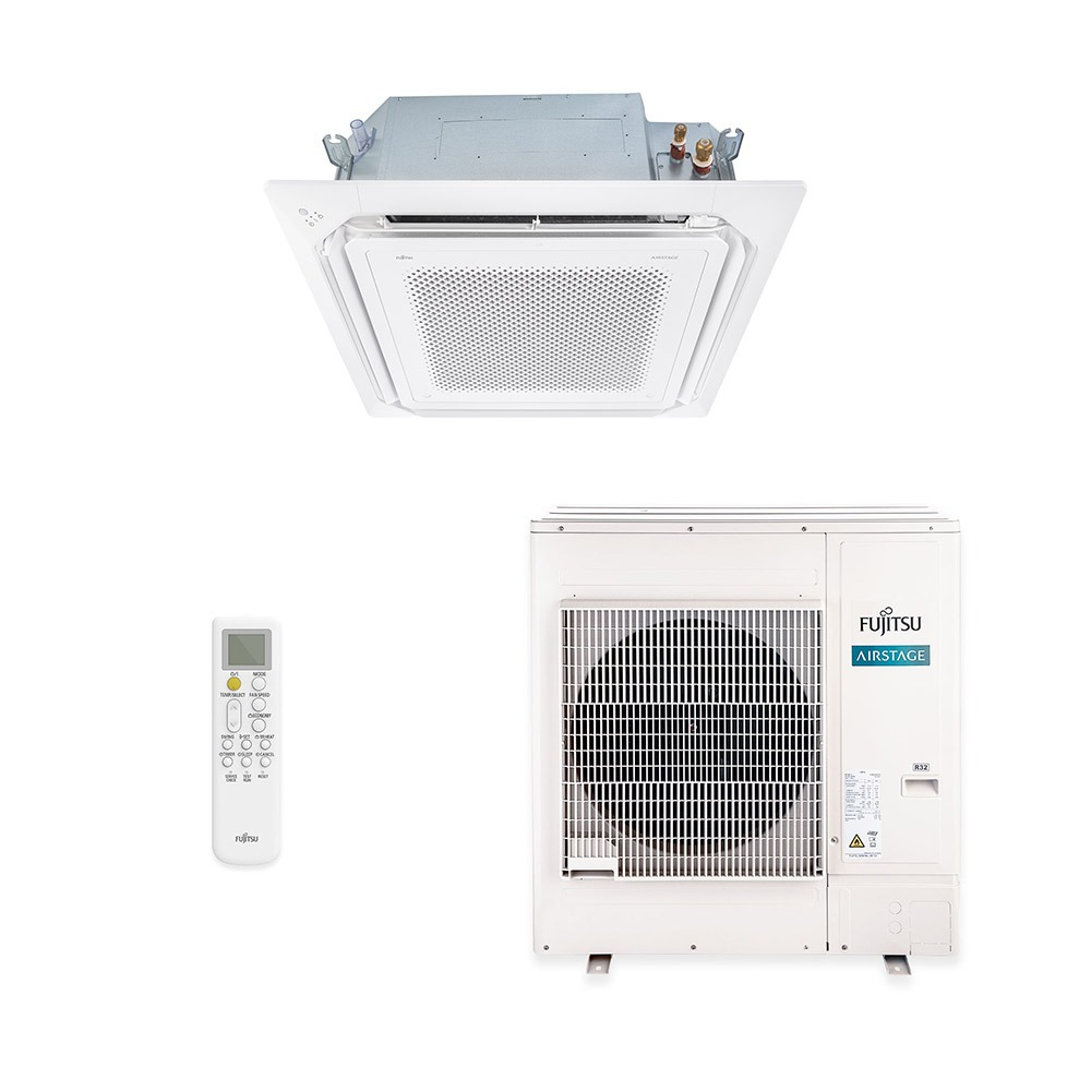 Ar-condicionado Split Cassete 4 Vias Inverter Fujitsu Airstage 45.000 BTUs R-32 Quente/Frio 380V Trifásico
