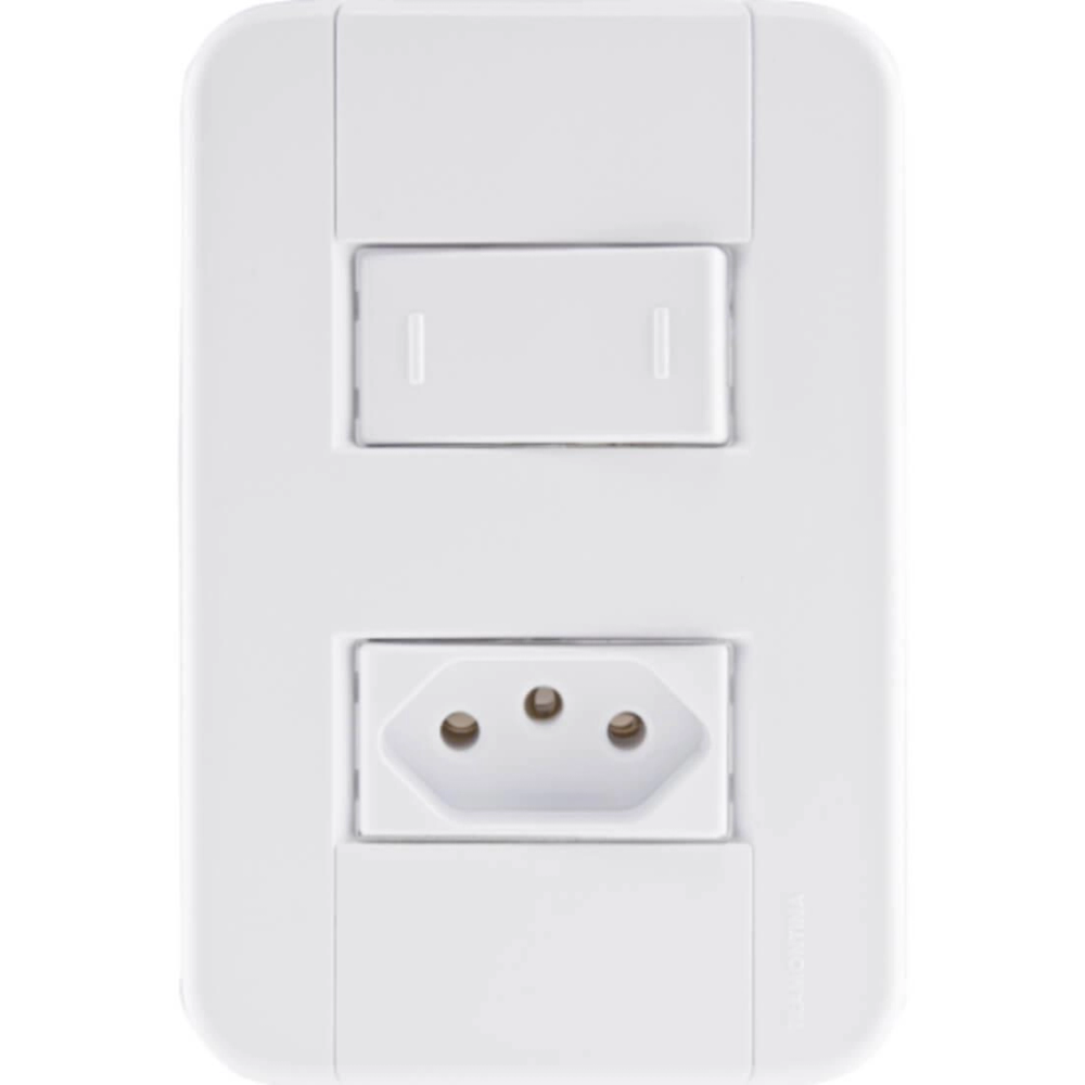 Conjunto 4x2 1 Interruptor Paralelo 10 A 250 V 1 Tomada 2P+T 20 A 250 V Tramontina Tablet