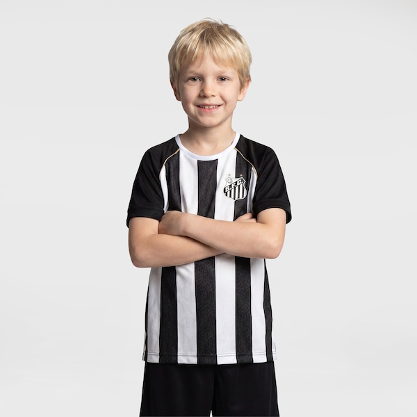 Camiseta do Santos Mosaico Braziline Infantil Camiseta do Santos Mosaico Braziline Infantil