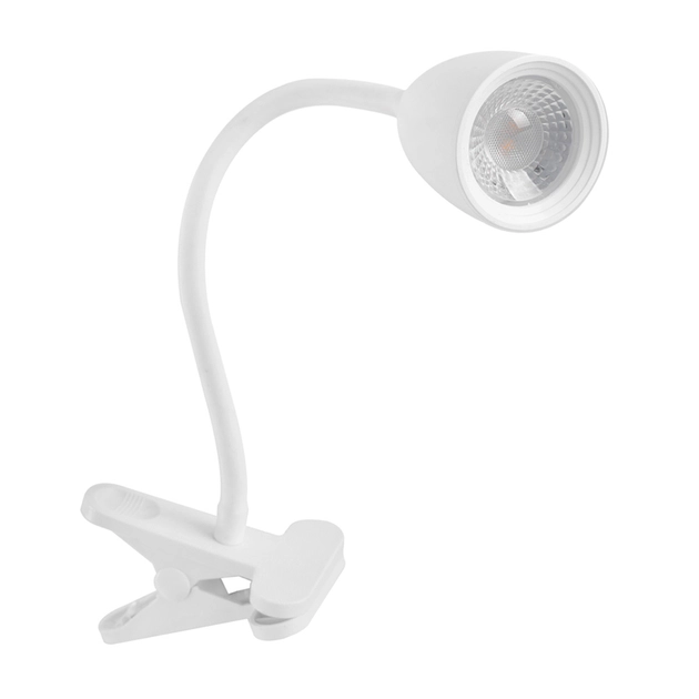 Luminaria De Mesa Led Abs Com Garra 4W 3000K Focus - BRANCO Luminaria De Mesa Led Abs Com Garra 4W 3000K Focus - BRANCO