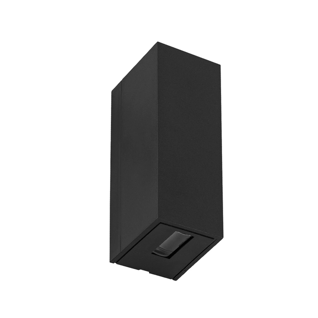 Arandela Led Abs 5W 3000K Ip65 2 Fachos Fechados Flux - PRETO Arandela Led Abs 5W 3000K Ip65 2 Fachos Fechados Flux - PRETO