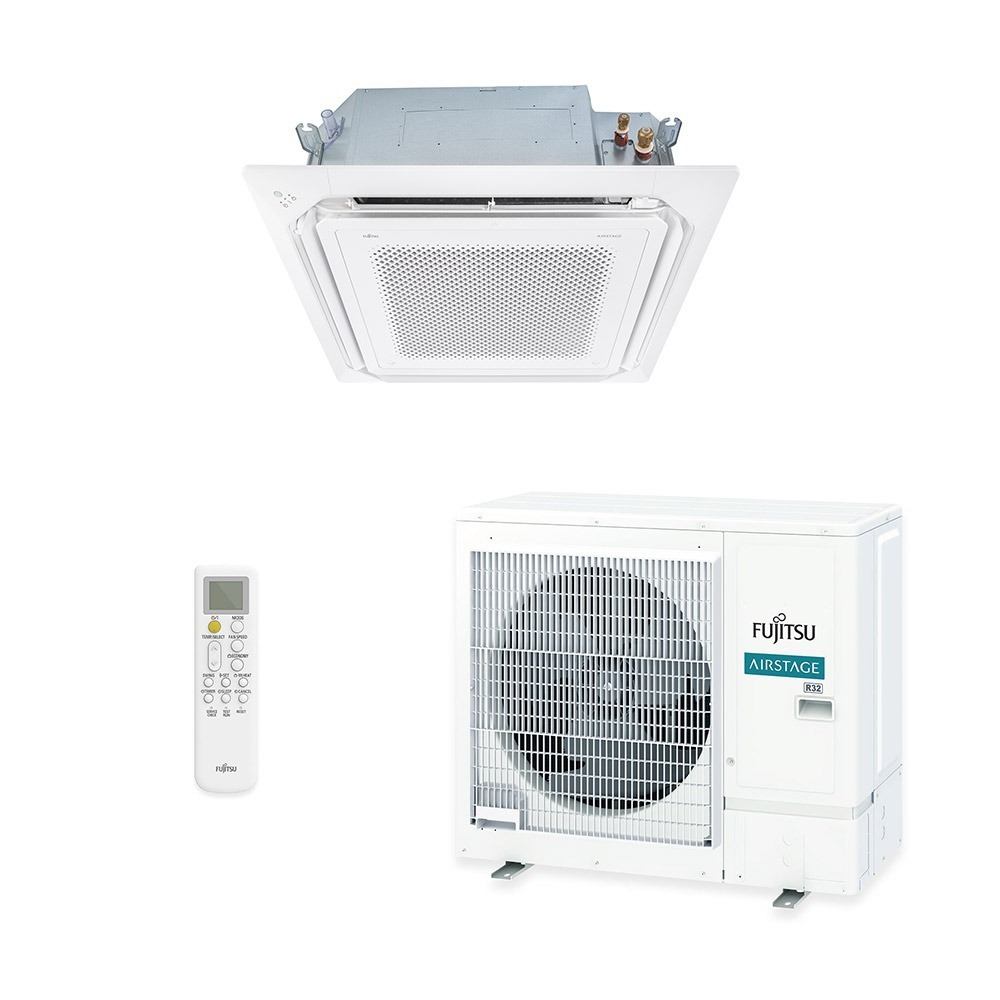 Ar-Condicionado Split Cassete 4 Vias Inverter R-32 Fujitsu 35.000 BTUs Quente/Frio 220V Monofásico Ar-Condicionado Split Cassete 4 Vias Inverter R-32 Fujitsu 35.000 BTUs Quente/Frio 220V Monofásico
