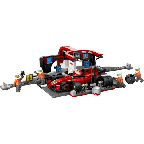 LEGO® City - Pit Stop e equipe da F1® com carro Ferrari