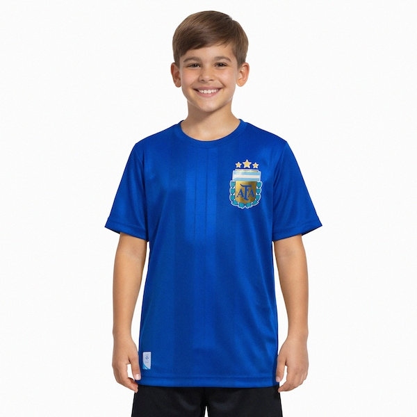 Camiseta Seleção da Argentina Recorte AFA 26/27 Infantil Camiseta Seleção da Argentina Recorte AFA 26/27 Infantil