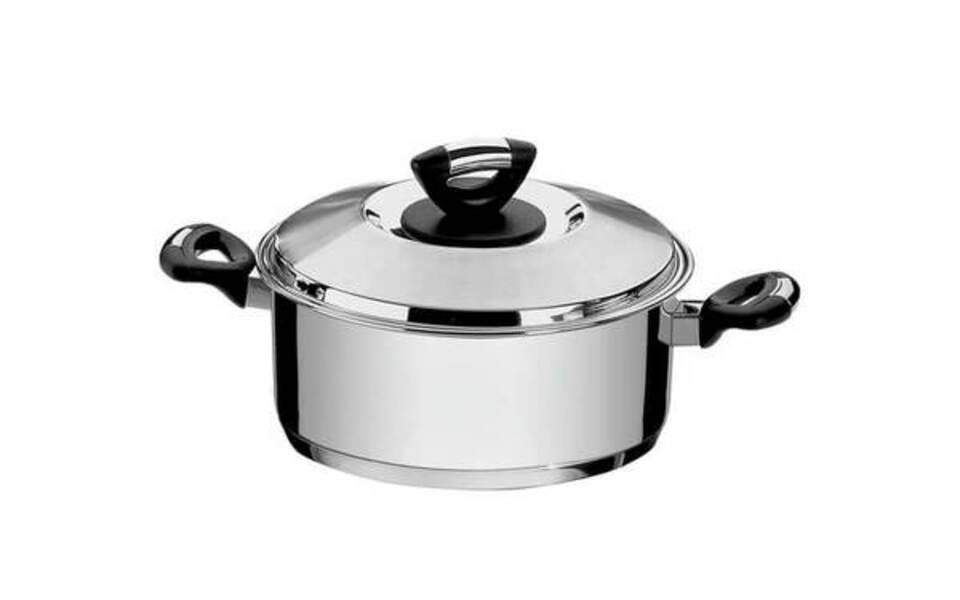 Caçarola Rasa Tramontina Solar Baquelite Aço Inox 20cm Caçarola Rasa Tramontina Solar Baquelite Aço Inox 20cm