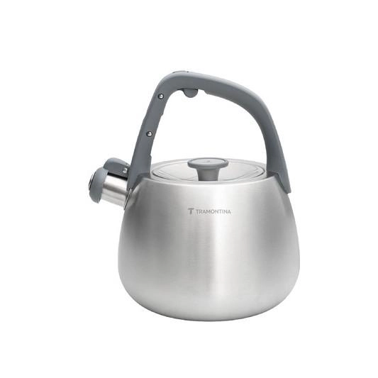 Chaleira Tramontina Em Aço Inox Com Apito E Cabo De Nylon 2,5 Litros Chaleira Tramontina Em Aço Inox Com Apito E Cabo De Nylon 2,5 Litros
