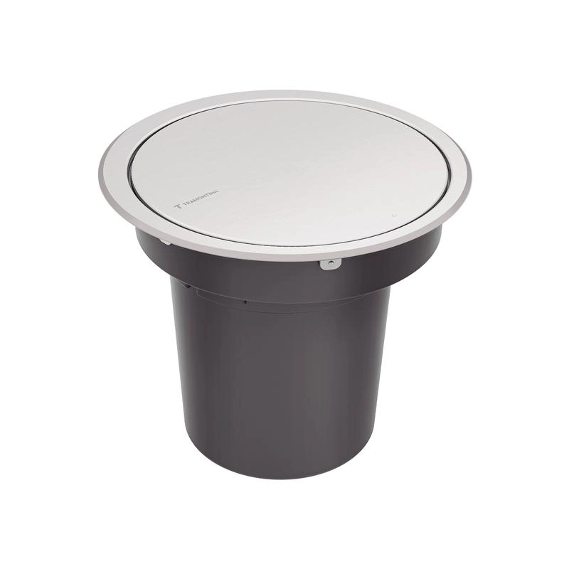 Lixeira De Embutir Tramontina Em Aço Inox Clean Round Click 5 Litros