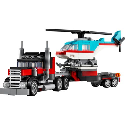LEGO® Creator 3 em 1 - Caminhão Plataforma com Helicóptero LEGO® Creator 3 em 1 - Caminhão Plataforma com Helicóptero