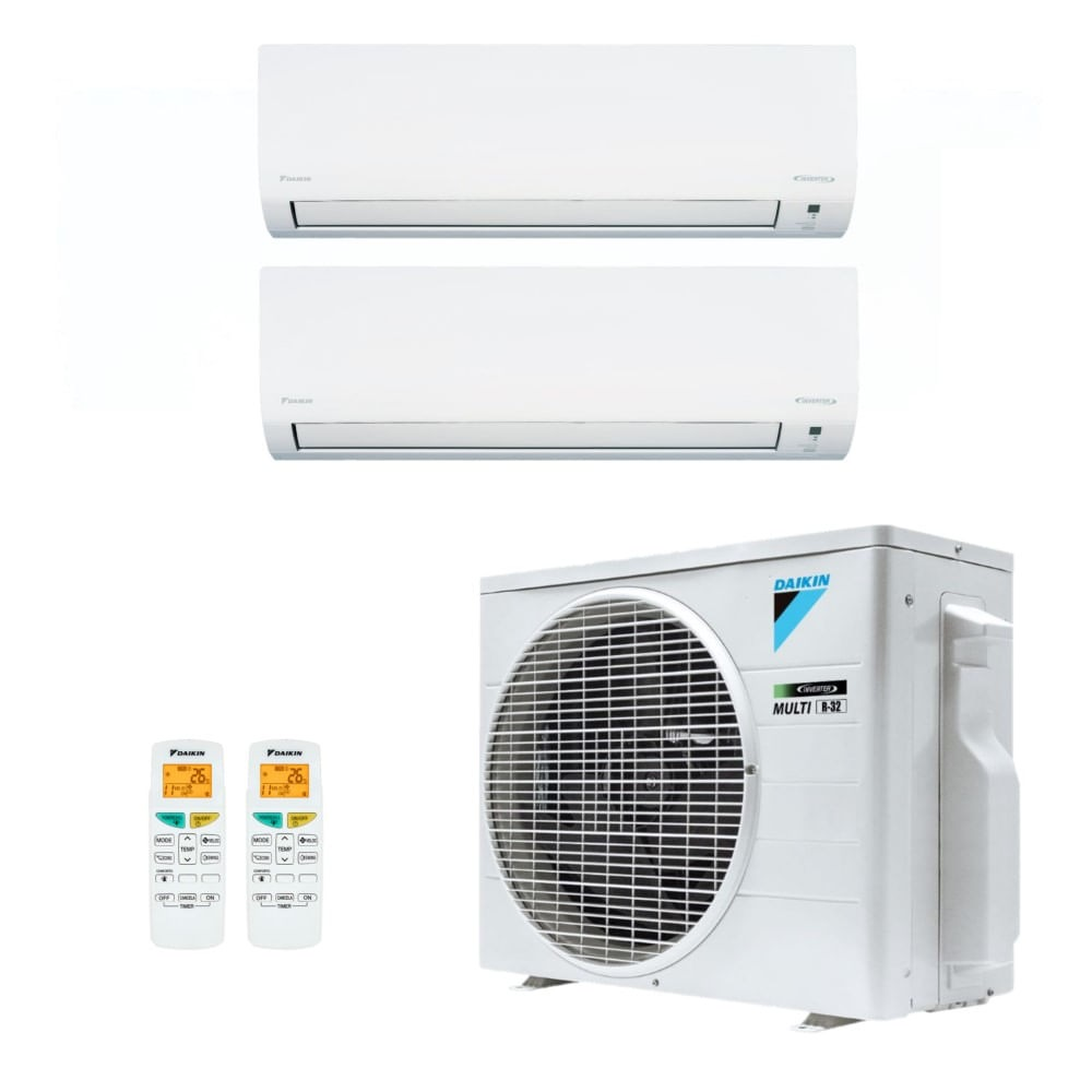 Ar-Condicionado Bi Split Inverter Daikin 18.000 (2x Evap HW 9.000) Só Frio 220V Ar-Condicionado Bi Split Inverter Daikin 18.000 (2x Evap HW 9.000) Só Frio 220V