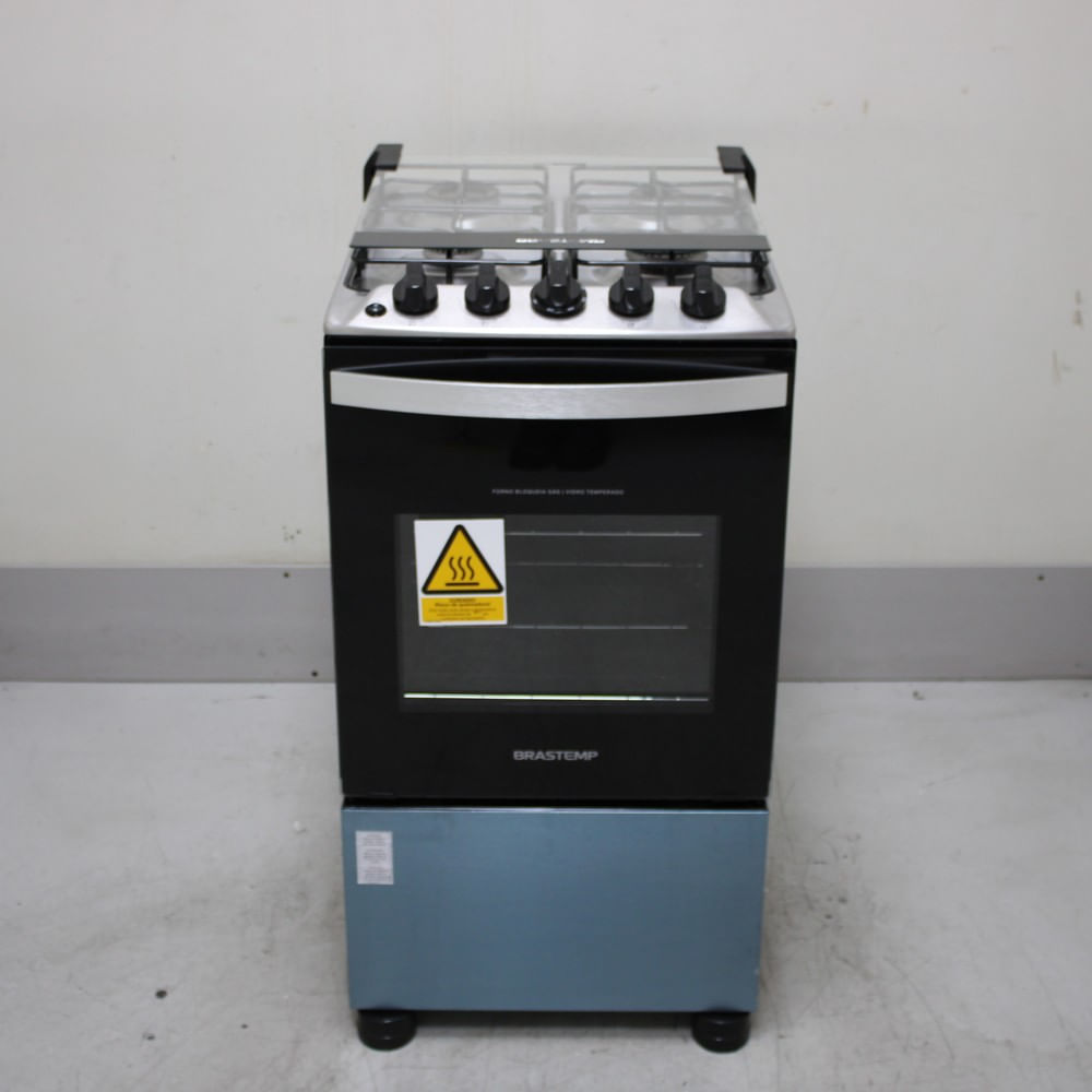 Fogão Brastemp 4 Bocas Inox Com Duas Prateleiras Com Alturas Ajustáveis - Bfo4nbrus1_Wexcele_Cg6711970 Bivolt