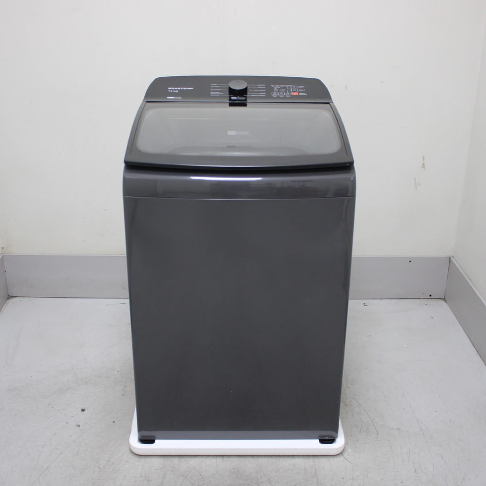 Máquina De Lavar Cinza Platinum Brastemp 14Kg Com Smart Sensor E Função Reduzir Tempo - Bwj14a9as2_Wotimo_Cg6389421 110V