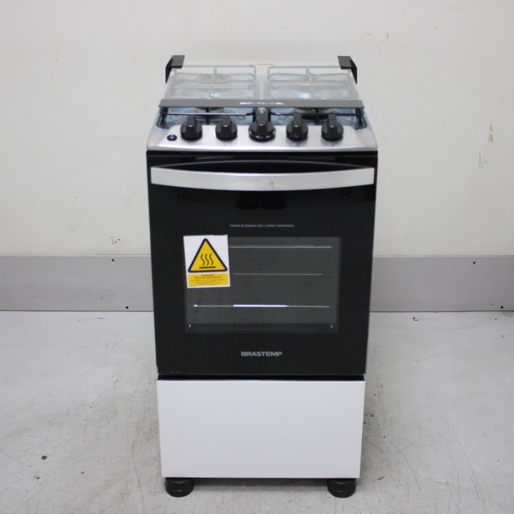 Fogão Brastemp 4 Bocas Branco Com Duas Prateleiras Com Alturas Ajustáveis - Bfo4nbbus2_Wotimo_Cg6727903 Bivolt