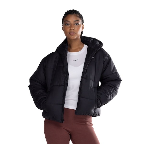 Jaqueta Feminina Nike com Capuz Sportswear Therma-Fit Classic Puffer Jaqueta Feminina Nike com Capuz Sportswear Therma-Fit Classic Puffer