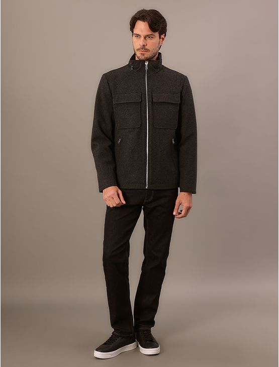 Casaco Masculino Lã Bolsos Embutidos Calvin Klein Jeans - Chumbo Casaco Masculino Lã Bolsos Embutidos Calvin Klein Jeans Chumbo Gg Casaco Masculino Lã Bolsos Embutidos Calvin Klein Jeans - Chumbo Casaco Masculino Lã Bolsos Embutidos Calvin Klein Jeans Chumbo Gg