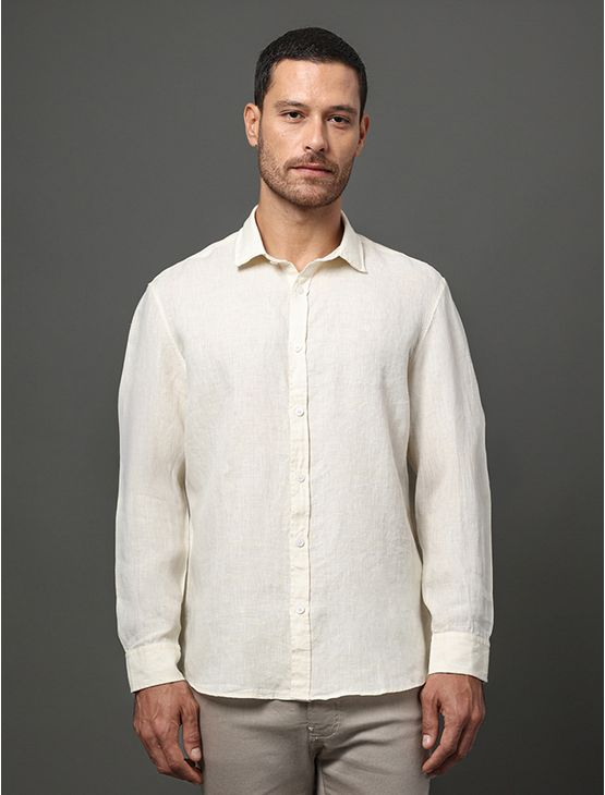 Camisa Masculina Cannes Linen Calvin Klein - Amarelo Manteiga Camisa Masculina Cannes Linen Calvin Klein Amarelo Manteiga 3 Camisa Masculina Cannes Linen Calvin Klein - Amarelo Manteiga Camisa Masculina Cannes Linen Calvin Klein Amarelo Manteiga 3