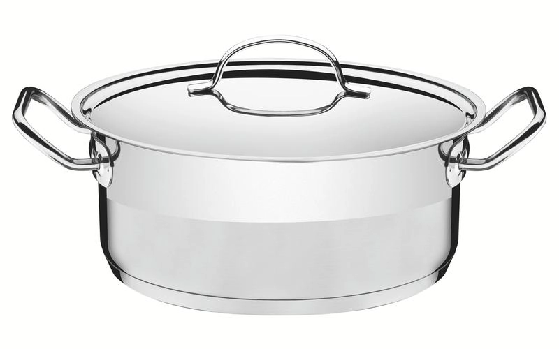 Caçarola Tramontina Professional Rasa Aço Inox 30 Cm Caçarola Tramontina Professional Rasa Aço Inox 30 Cm