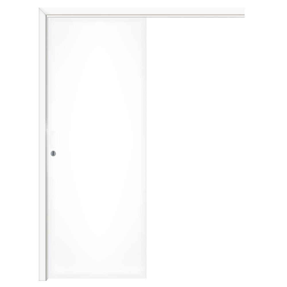 Kit Porta de Correr Interna Pinhal 20 a 25 cm, Branco UV Acabado, 213 x 95 cm Kit Porta de Correr Interna Pinhal 20 a 25 cm, Branco UV Acabado, 213 x 95 cm