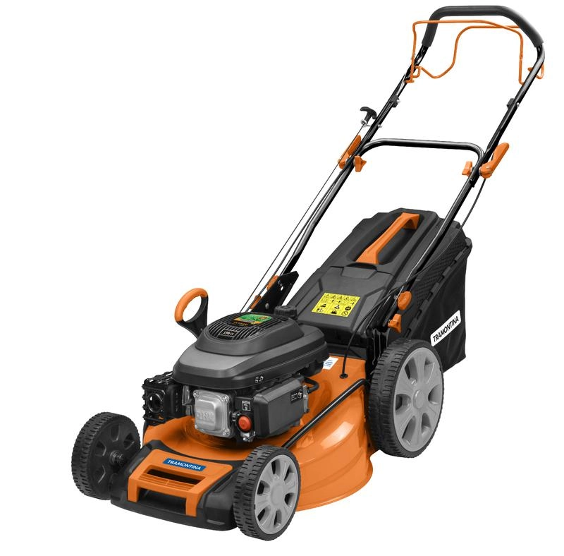 Cortador De Grama A Gasolina Tramontina CCT53M Motor 196cc Com Sistema De Tração E Recolhedor Rígido