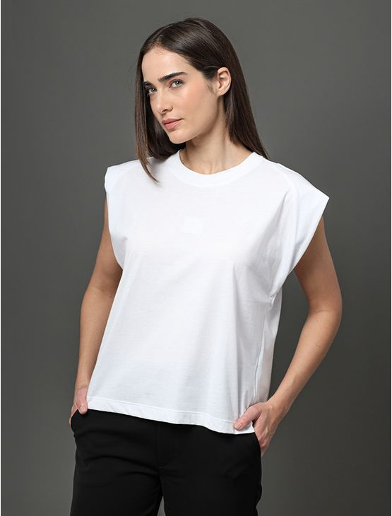 Camiseta Feminina Malha Leve Calvin Klein - Branco 2 Camiseta Feminina Malha Leve Calvin Klein Branco 2 m Camiseta Feminina Malha Leve Calvin Klein - Branco 2 Camiseta Feminina Malha Leve Calvin Klein Branco 2 m