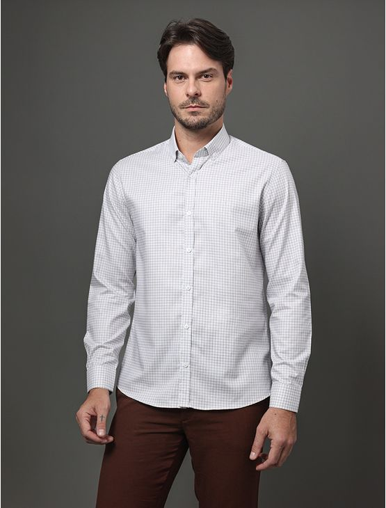 Camisa Ml Masc Regular Bd Pima - Branco Camisa Ml Masc Regular Bd Pima Branco 2 Camisa Ml Masc Regular Bd Pima - Branco Camisa Ml Masc Regular Bd Pima Branco 2