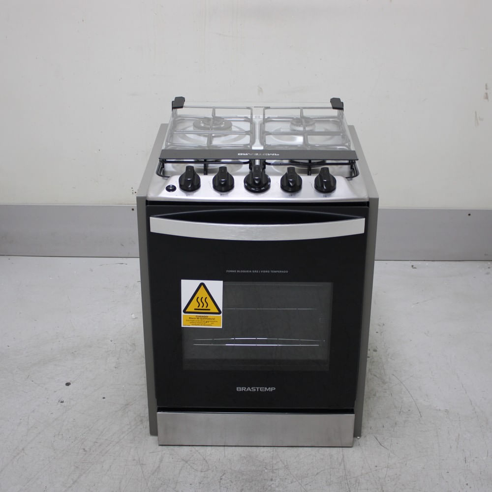 Fogão Brastemp 4 Bocas De Embutir Inox Com Dupla Chama E Grades Individuais - Byo4ebrus1_Wexcele_Cg6720107 Bivolt