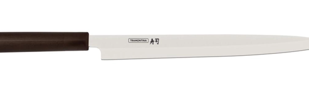 Faca Yanagiba Tramontina Sushi Silver Com Lâmina Em Inox E Cabo De Nylon 13" Faca Yanagiba Tramontina Sushi Silver Com Lâmina Em Inox E Cabo De Nylon 13"
