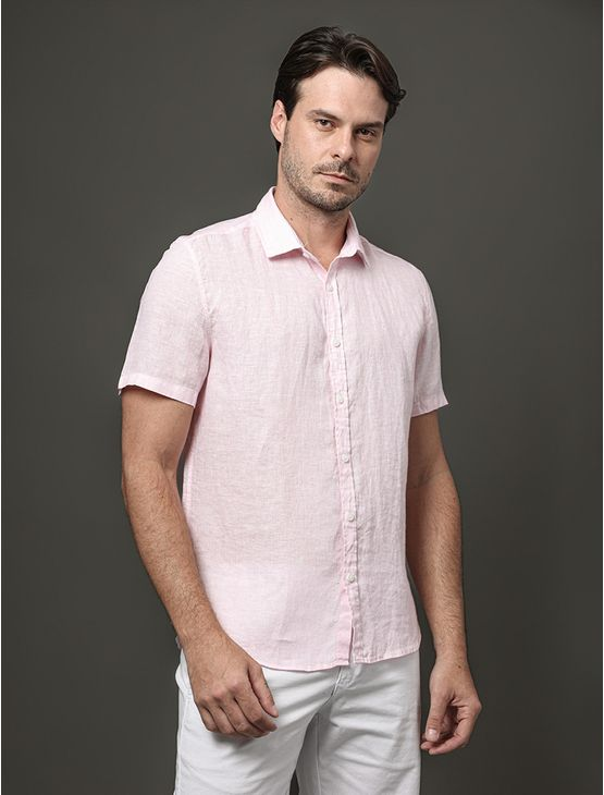 Camisa Masculina Cannes Linen Calvin Klein - Rosa Claro Camisa Masculina Cannes Linen Calvin Klein Rosa Claro 4 Camisa Masculina Cannes Linen Calvin Klein - Rosa Claro Camisa Masculina Cannes Linen Calvin Klein Rosa Claro 4