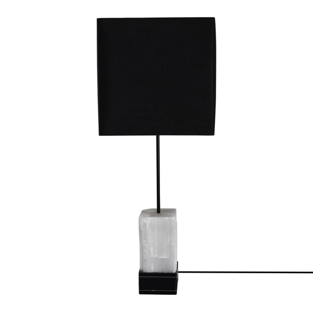 Abajur Led Selenita E Metal Preto 6W 3000K Contemp Abajur Led Selenita E Metal Preto 6W 3000K Contemp
