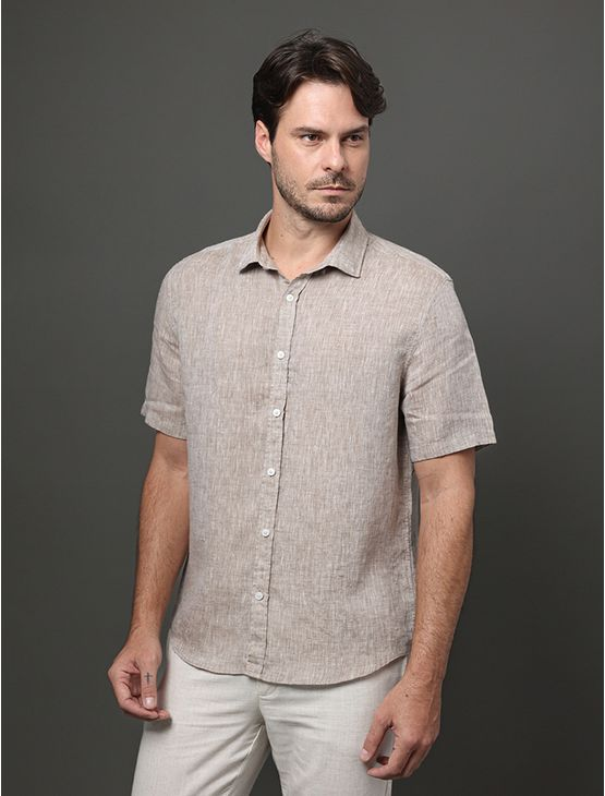 Camisa Masculina Cannes Linen Calvin Klein - Marrom Camisa Masculina Cannes Linen Calvin Klein Marrom 4 Camisa Masculina Cannes Linen Calvin Klein - Marrom Camisa Masculina Cannes Linen Calvin Klein Marrom 4