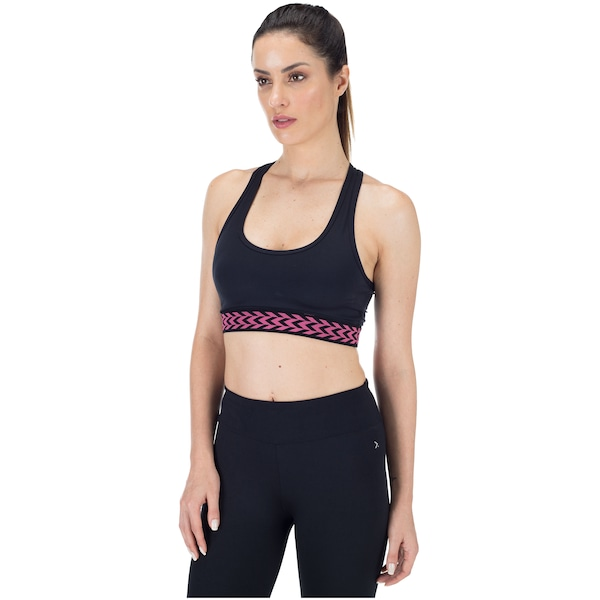 Top Fitness com Bojo Oxer Elástico Jacquard - Adulto Top Fitness com Bojo Oxer Elástico Jacquard - Adulto