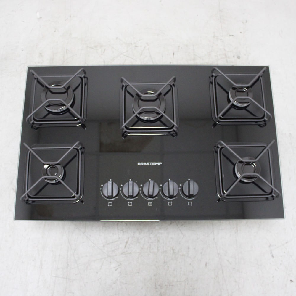 Cooktop 5 Bocas A Gás Brastemp Com Grades De Ferro Aramado E Chama Simmer - Bdd75beus2_Wotimo_Cf6697278 Bivolt