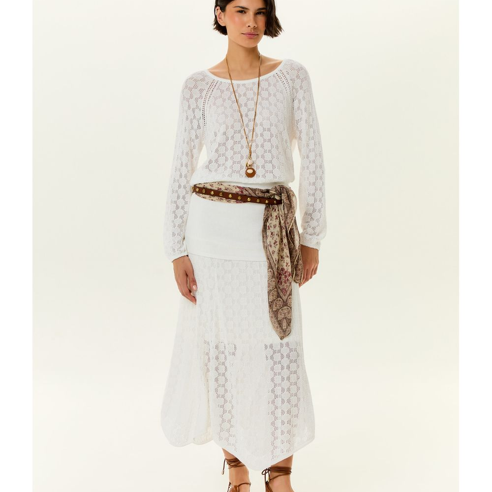 Saia Tricot Midi Sobreposição