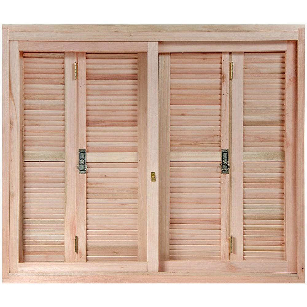 Janela de Madeira Eucalipto Rondosul Veneziana EWK360, 120 x 100 cm Janela de Madeira Eucalipto Rondosul Veneziana EWK360, 120 x 100 cm