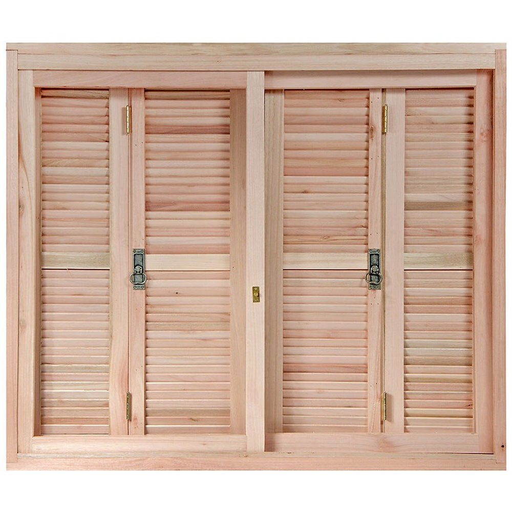 Janela de Madeira Eucalipto Rondosul Veneziana EWK 360, 160 x 120 cm Janela de Madeira Eucalipto Rondosul Veneziana EWK 360, 160 x 120 cm