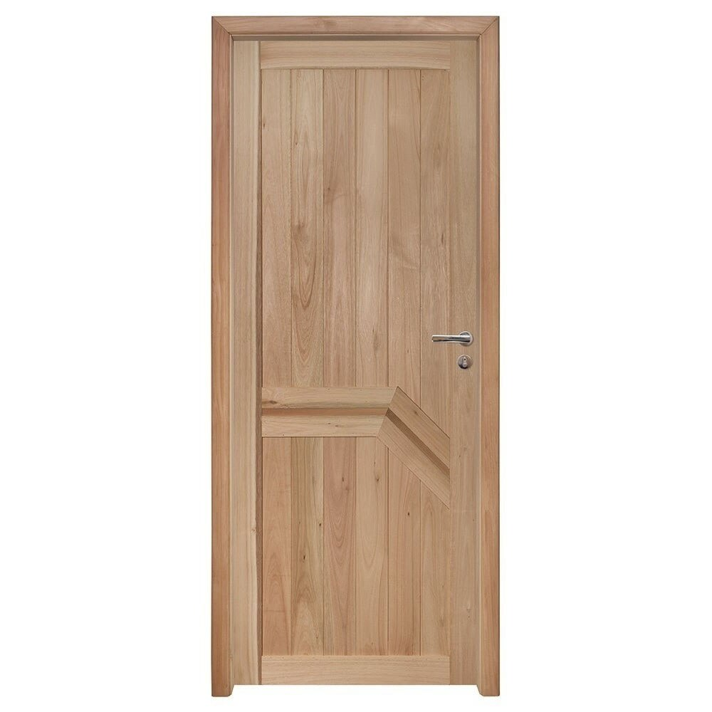 Kit Porta de Madeira Eucalipto Rondosul P13 Externa, Abertura à Esquerda 213x85 cm Kit Porta de Madeira Eucalipto Rondosul P13 Externa, Abertura à Esquerda 213x85 cm
