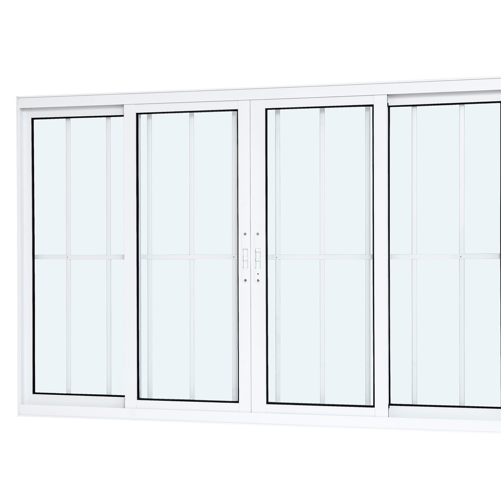 Janela de Correr Vitrô de Alumínio Ramassol Brize com Grade 41119, Branco, 150 x 100 cm Janela de Correr Vitrô de Alumínio Ramassol Brize com Grade 41119, Branco, 150 x 100 cm