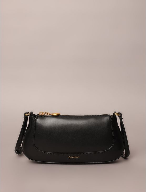 Bolsa Ck Crossbody Com Pingente Dourado - Preto Bolsa Ck Crossbody Com Pingente Dourado Preto u