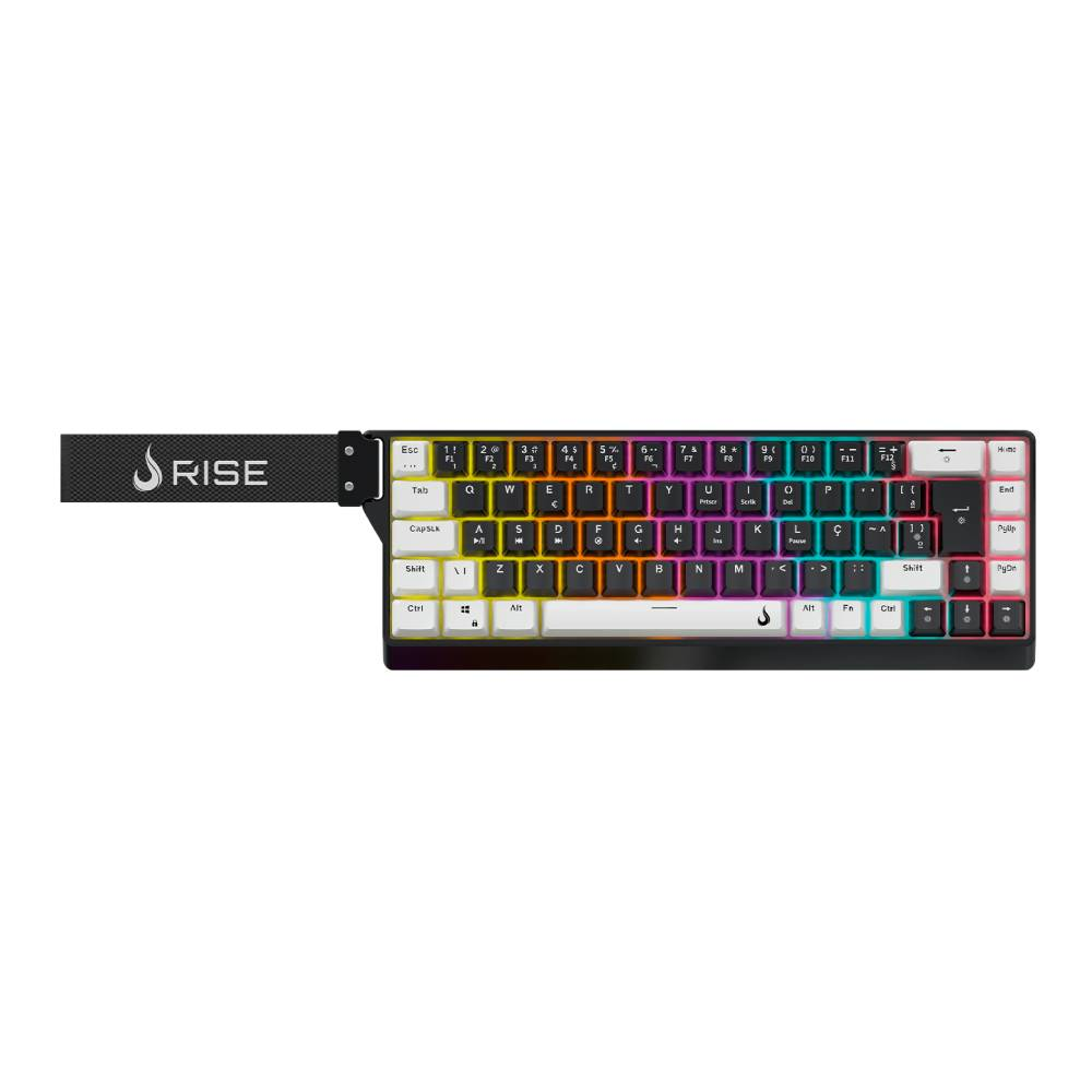 Teclado Mecânico Gamer Rise Mode Vektor Pro ARGB ABNT2 Switch Magnético Rise Core - RM-TCM-VKT-MGN-BW Teclado Mecânico Gamer Rise Mode Vektor Pro ARGB ABNT2 Switch Magnético Rise Core - RM-TCM-VKT-MGN-BW