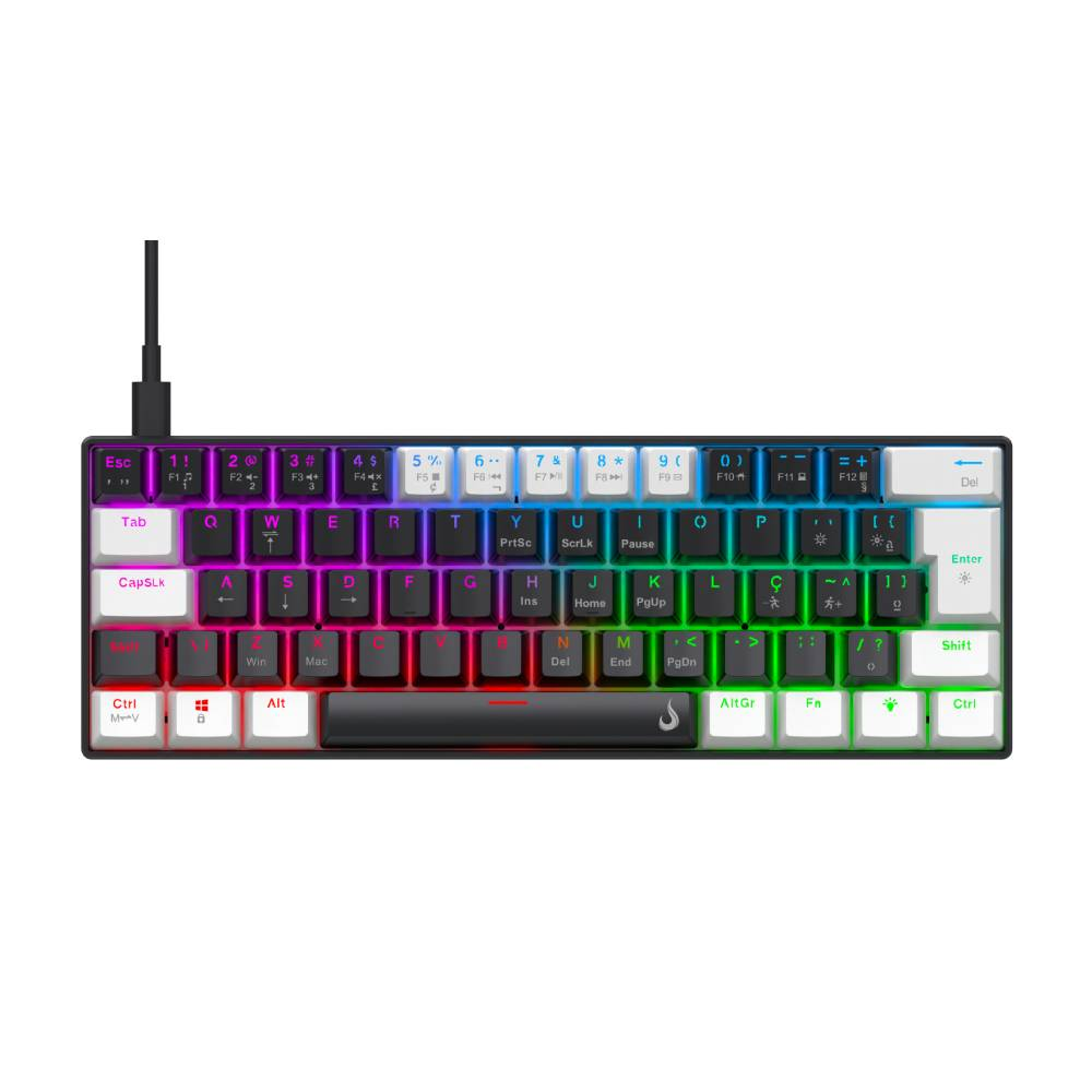 Teclado Mecânico Gamer Rise Mode Nova 01 Switch Rise Core RGB C/ Fio ABNT2 Preto - RM-TCM-NV01-B Teclado Mecânico Gamer Rise Mode Nova 01 Switch Rise Core RGB C/ Fio ABNT2 Preto - RM-TCM-NV01-B