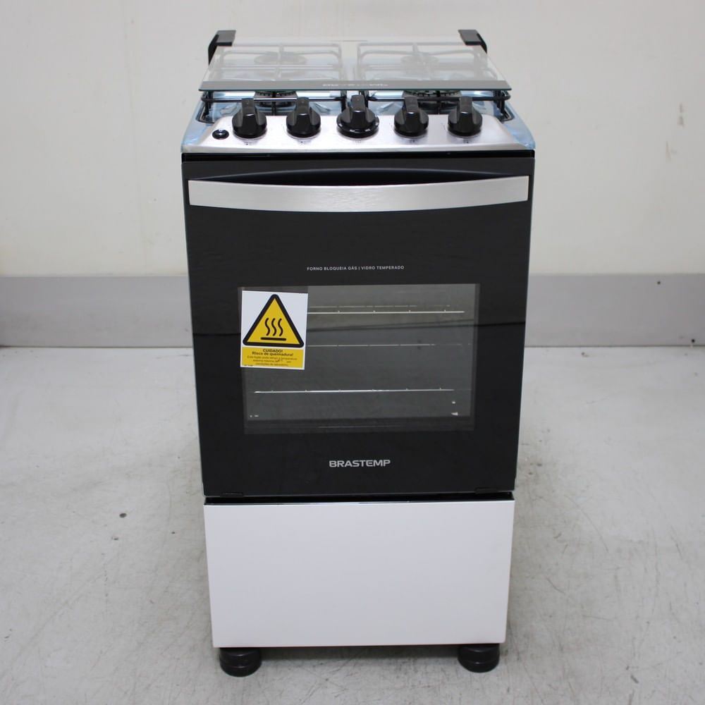 Fogão Brastemp 4 Bocas Branco Com Duas Prateleiras Com Alturas Ajustáveis - Bfo4nbbus2_Wotimo_Cg6757065 Bivolt